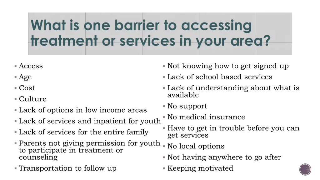 what is one barrier to accessing treatment
