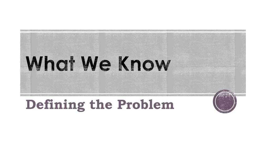 what we know