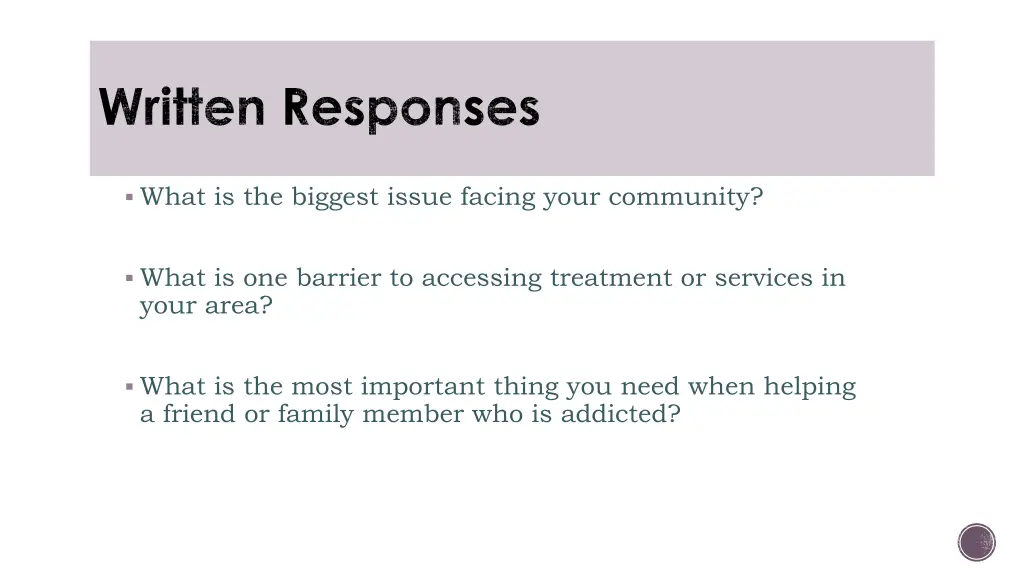 written responses