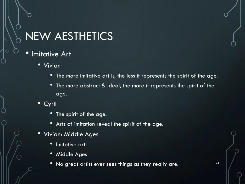 new aesthetics imitative art vivian the more