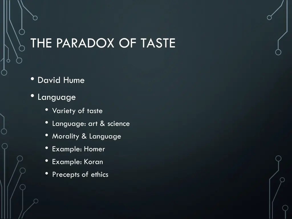 the paradox of taste