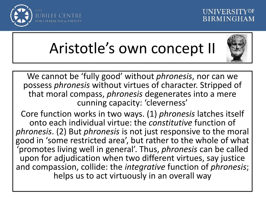 aristotle s own concept ii