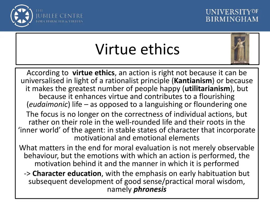 virtue ethics