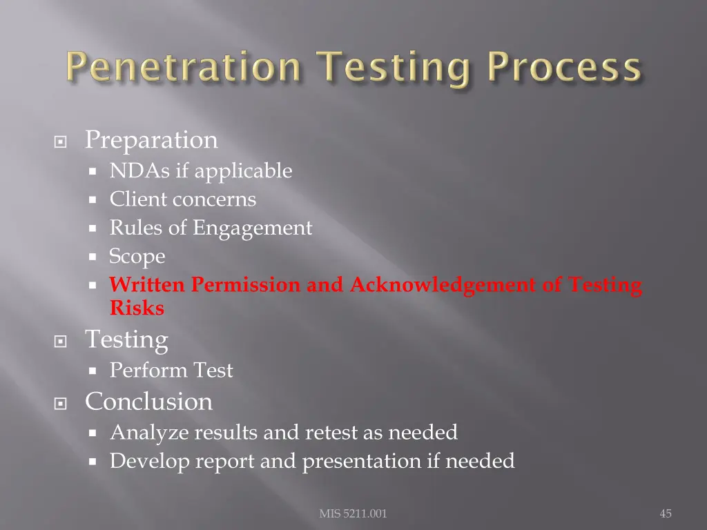 preparation ndas if applicable client concerns