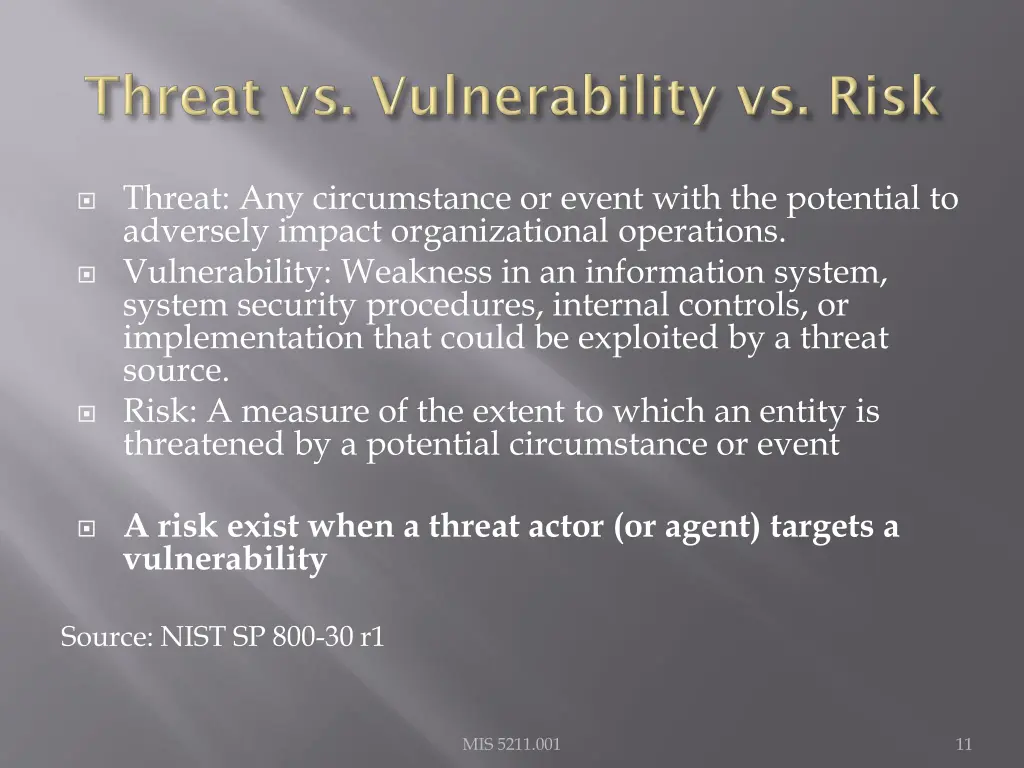 threat any circumstance or event with