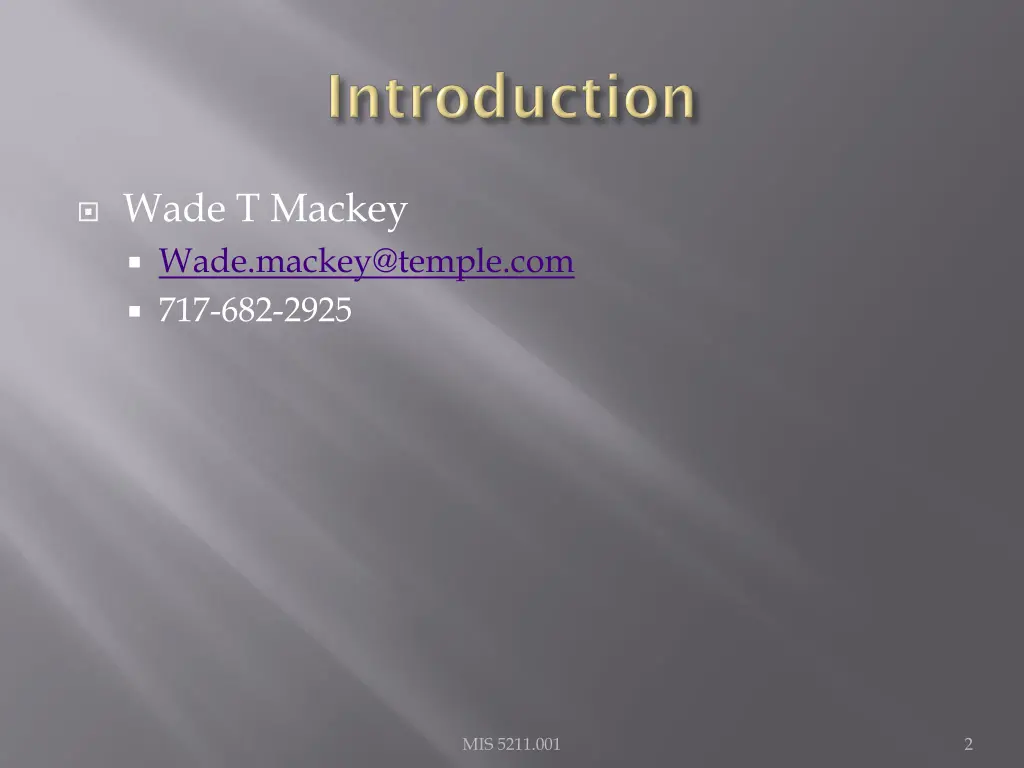 wade t mackey wade mackey@temple com 717 682 2925