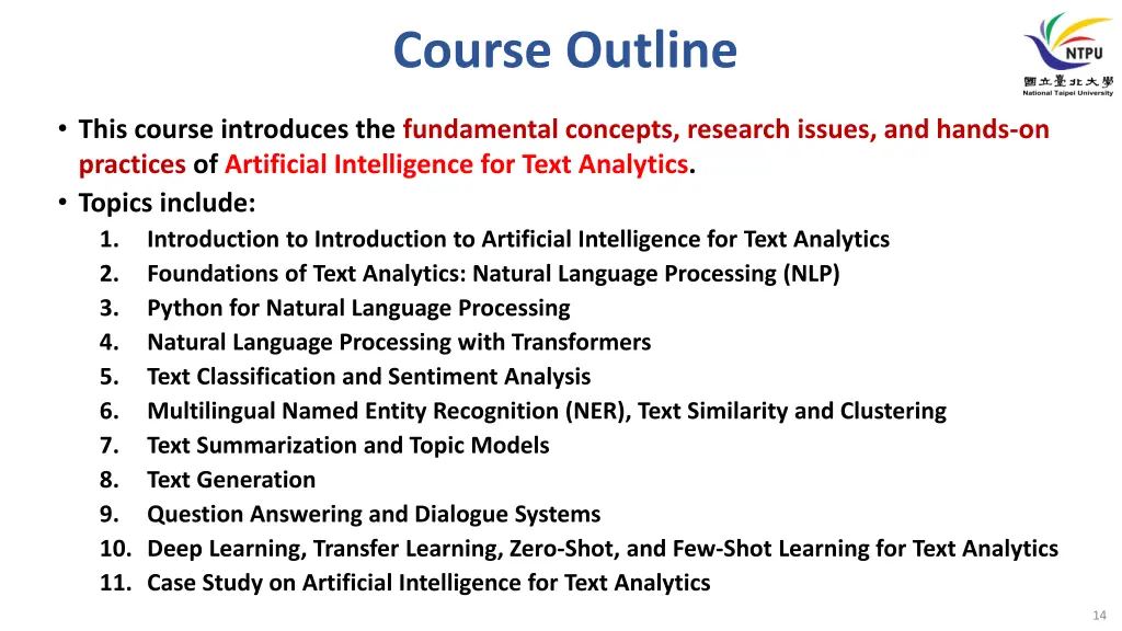 course outline
