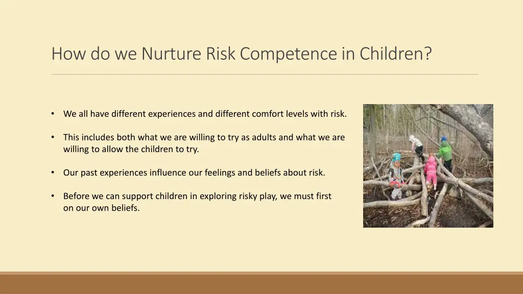how do we nurture risk competence in children