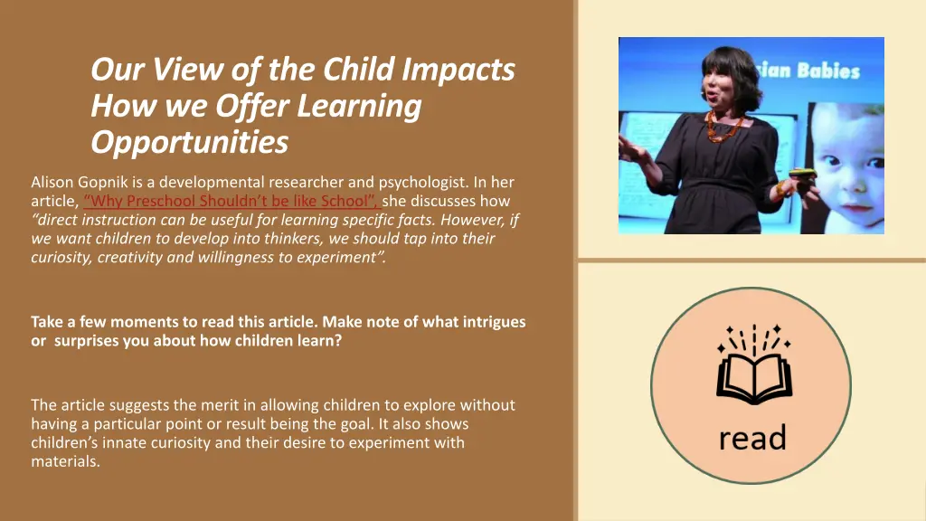 our view of the child impacts how we offer