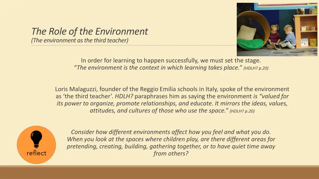 the role of the environment the environment
