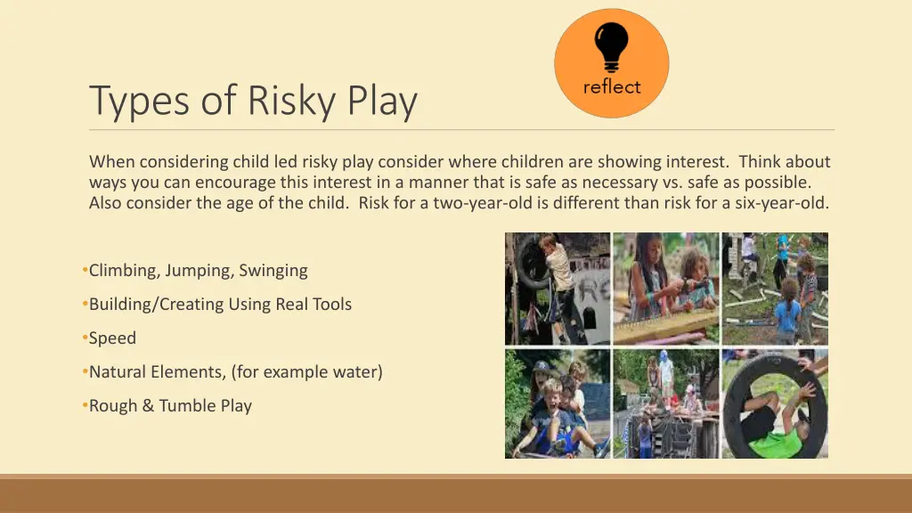 types of risky play