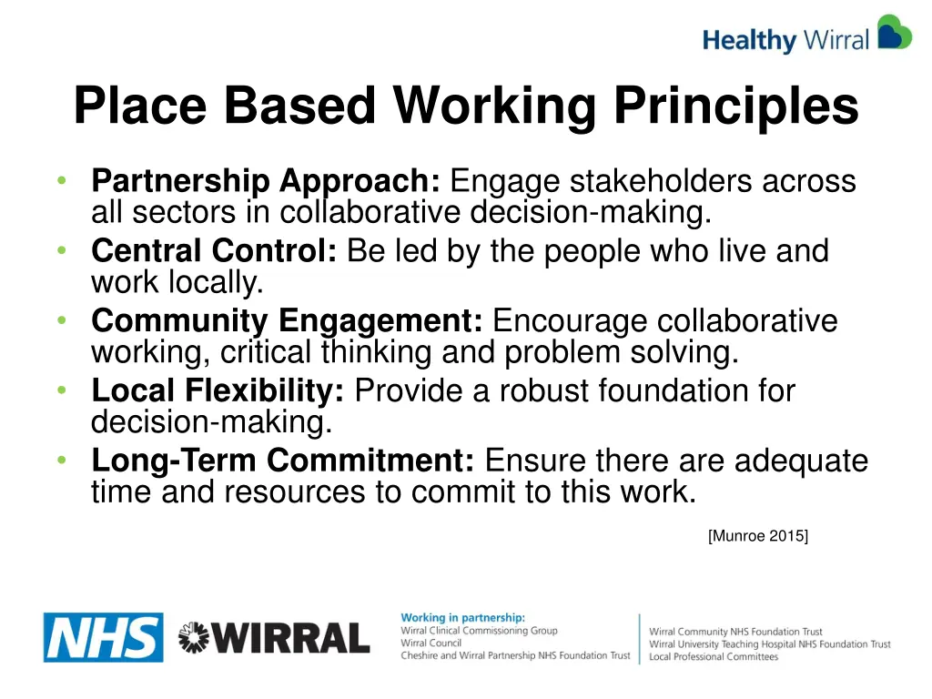 place based working principles