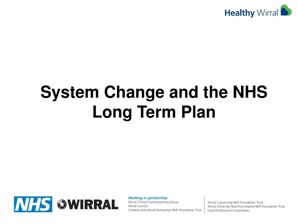system change and the nhs long term plan