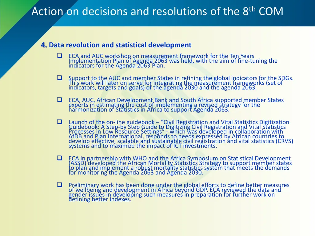 action on decisions and resolutions 3