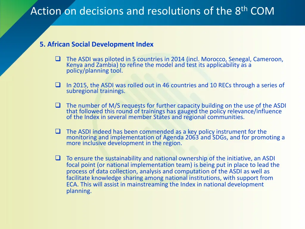 action on decisions and resolutions 4