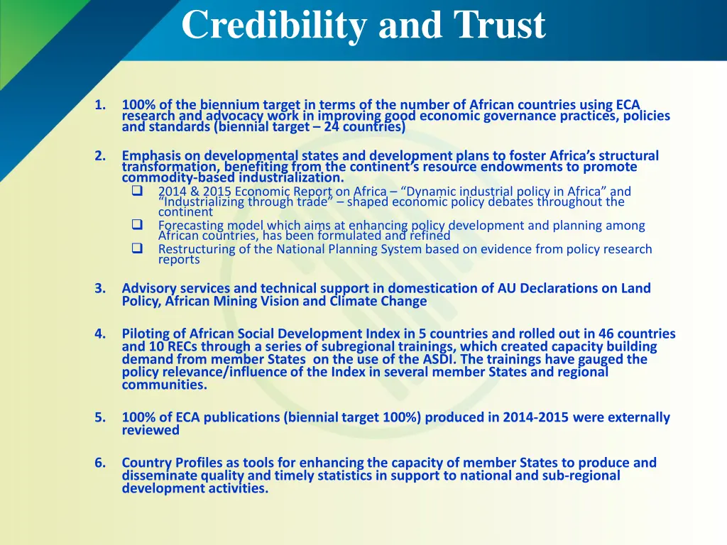credibility and trust