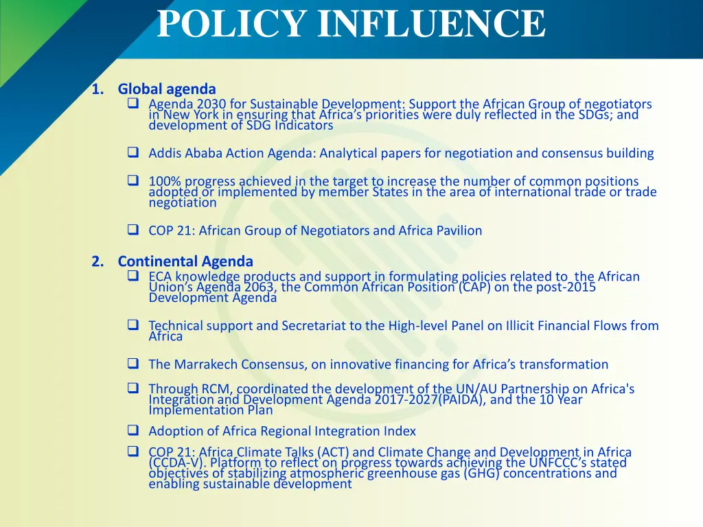 policy influence