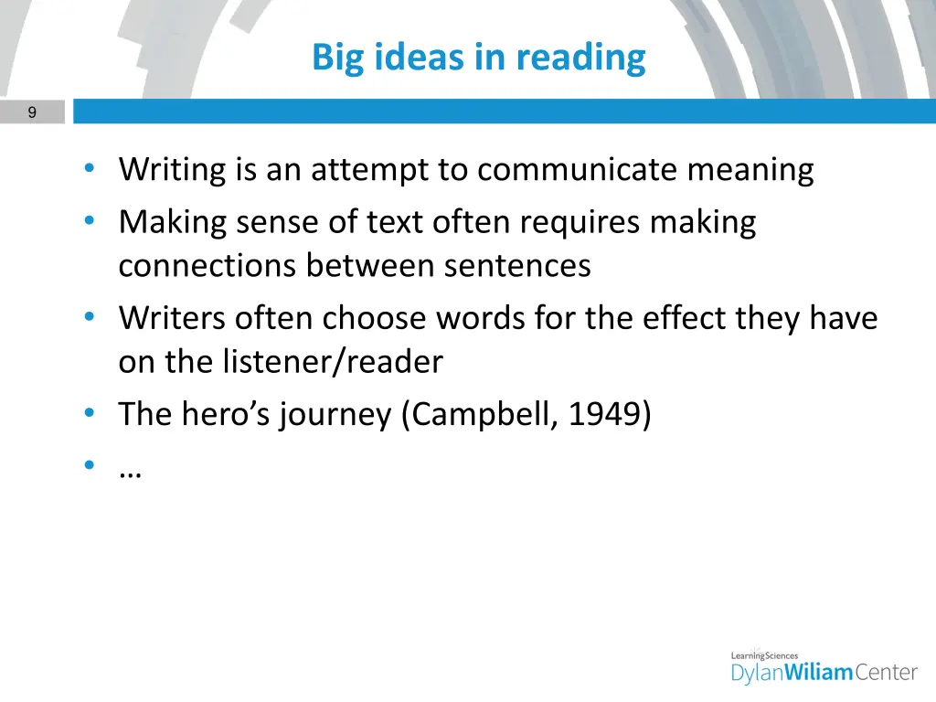 big ideas in reading