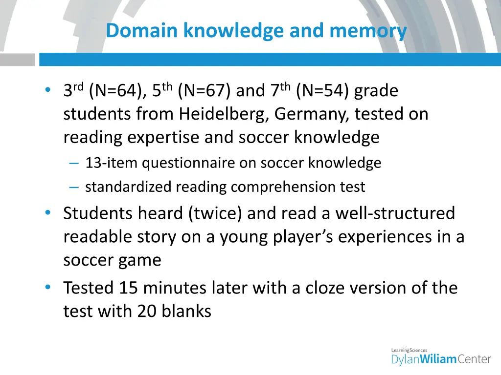 domain knowledge and memory