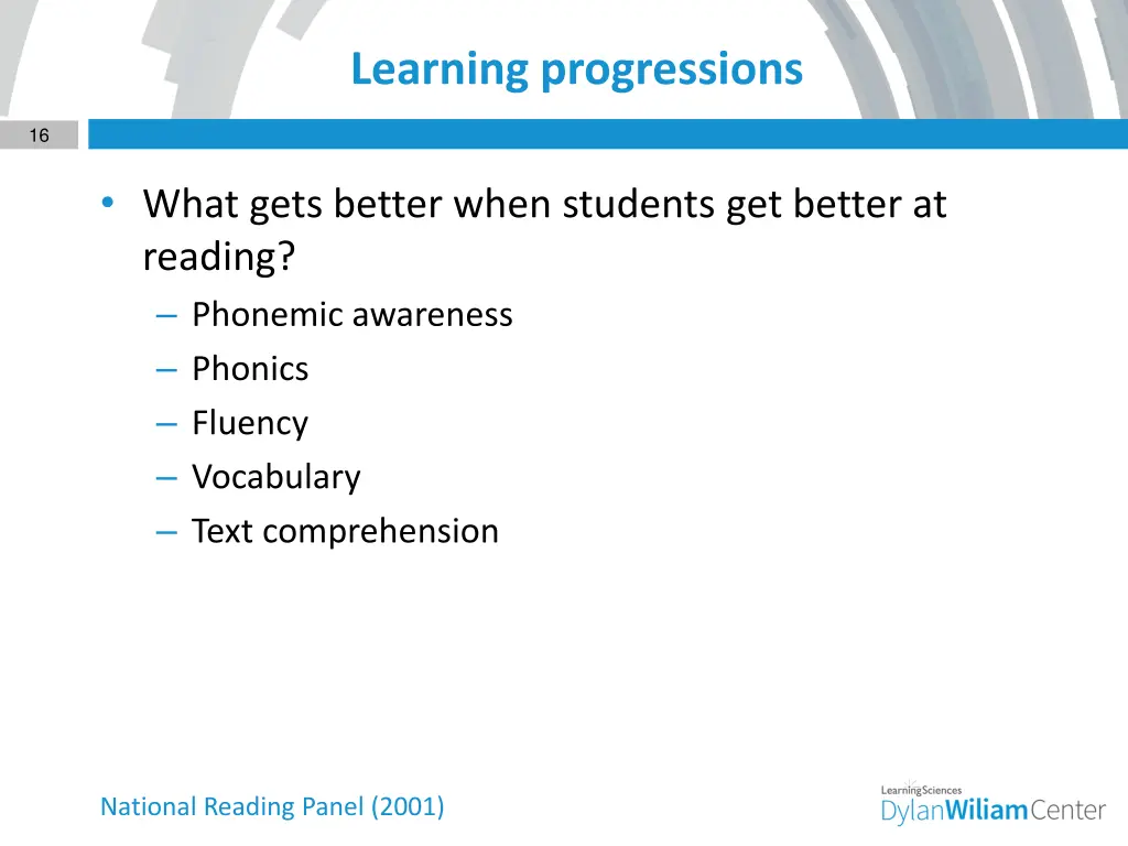 learning progressions