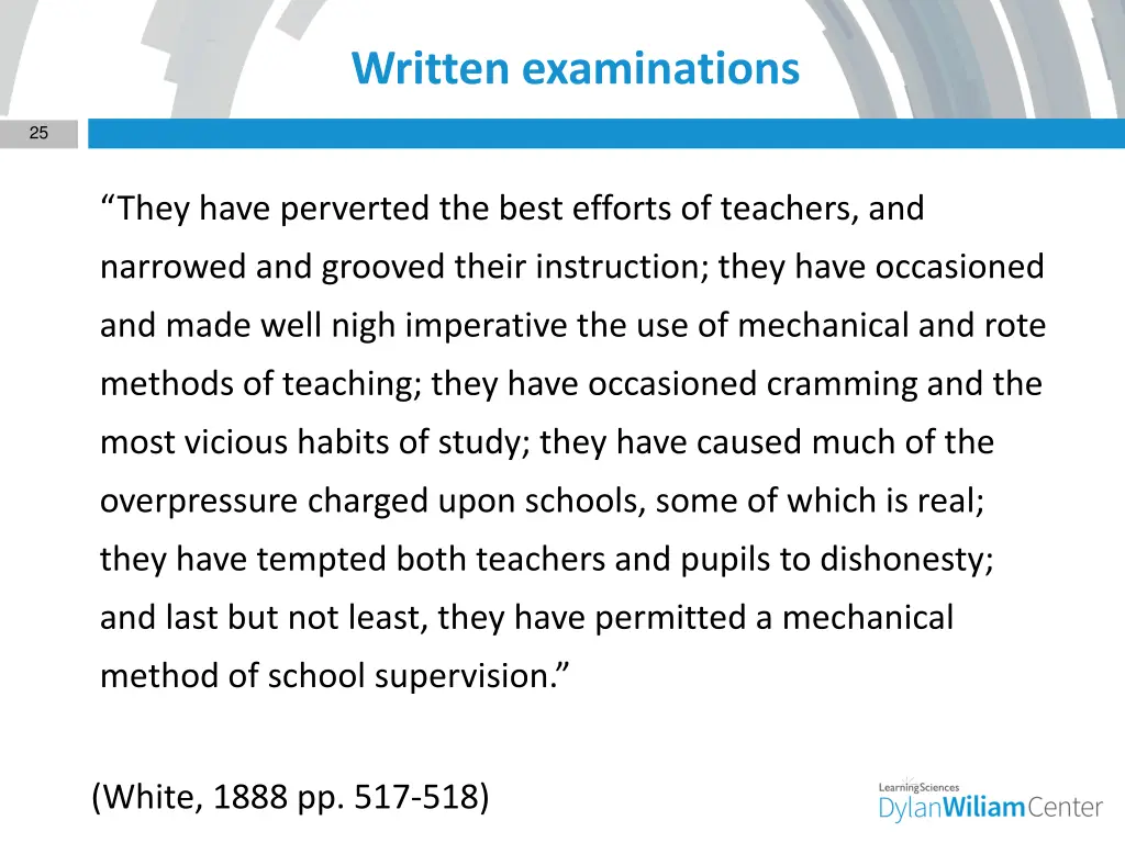 written examinations
