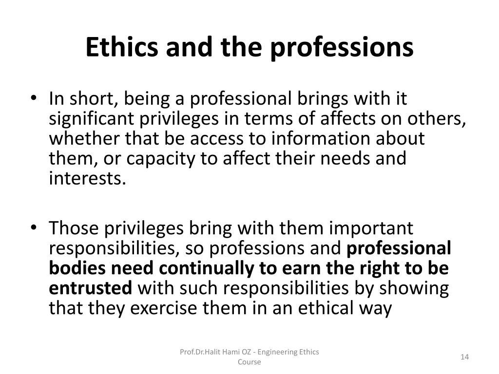ethics and the professions 4