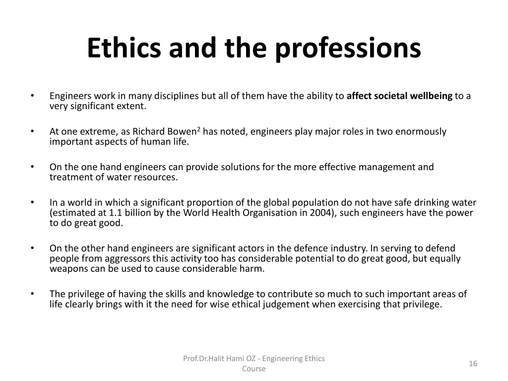 ethics and the professions 6