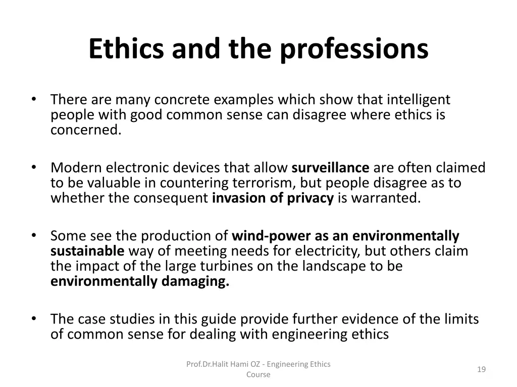 ethics and the professions 9
