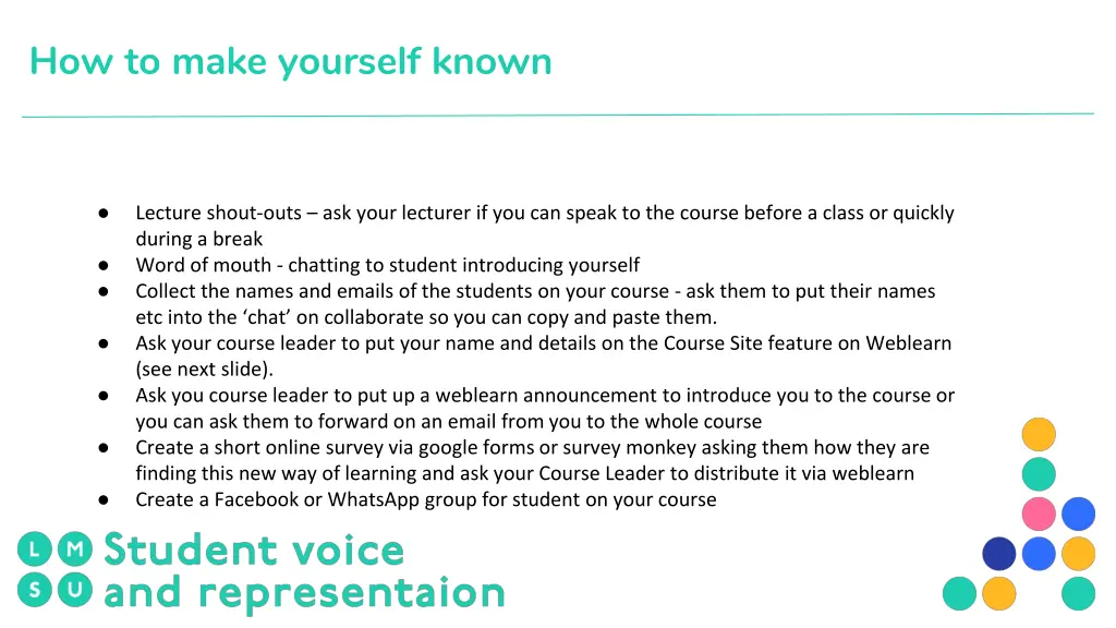 how to make yourself known 1