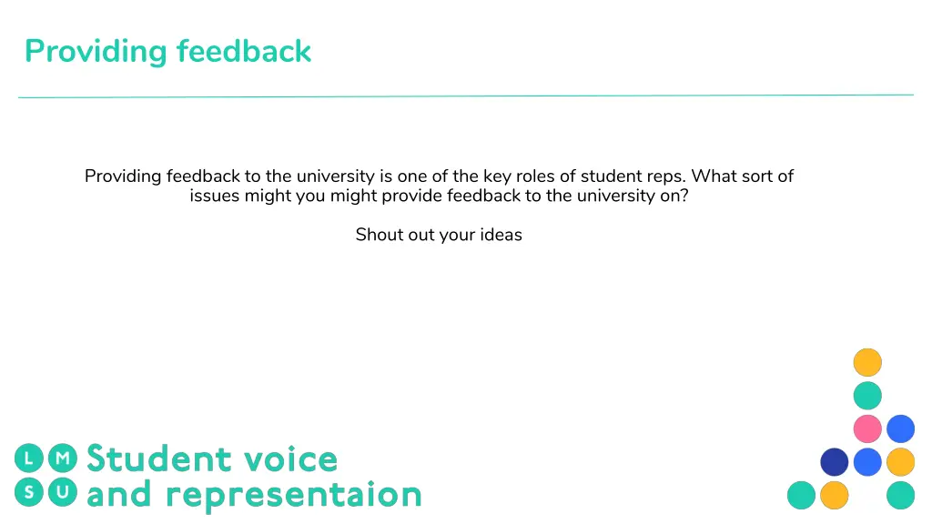 providing feedback
