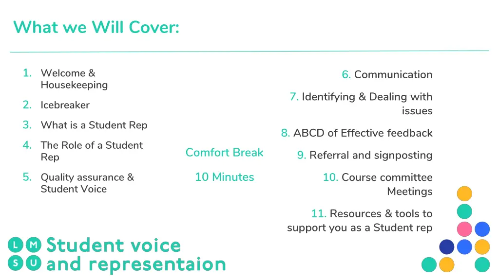 what we will cover