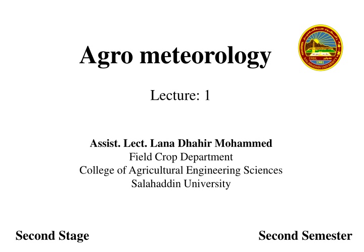 agro meteorology