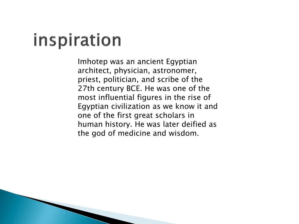 imhotep was an ancient egyptian architect