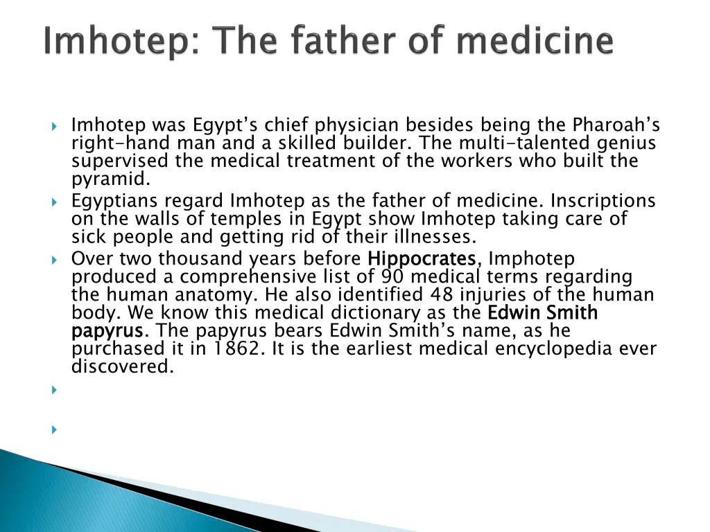 imhotep was egypt s chief physician besides being