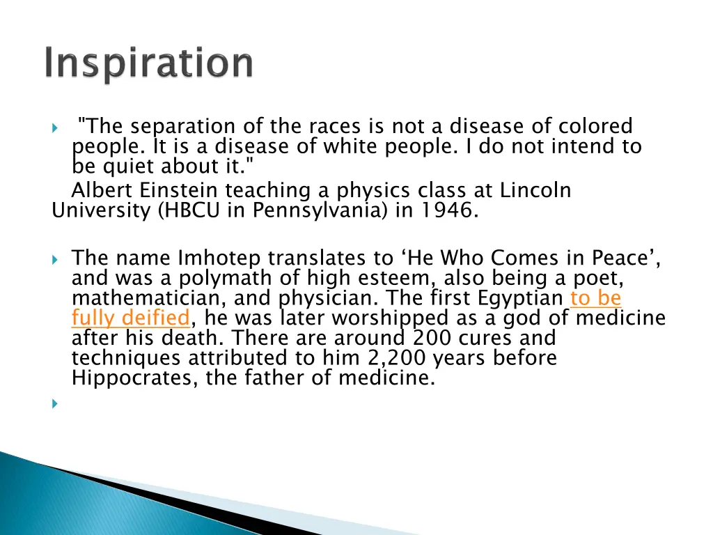 the separation of the races is not a disease