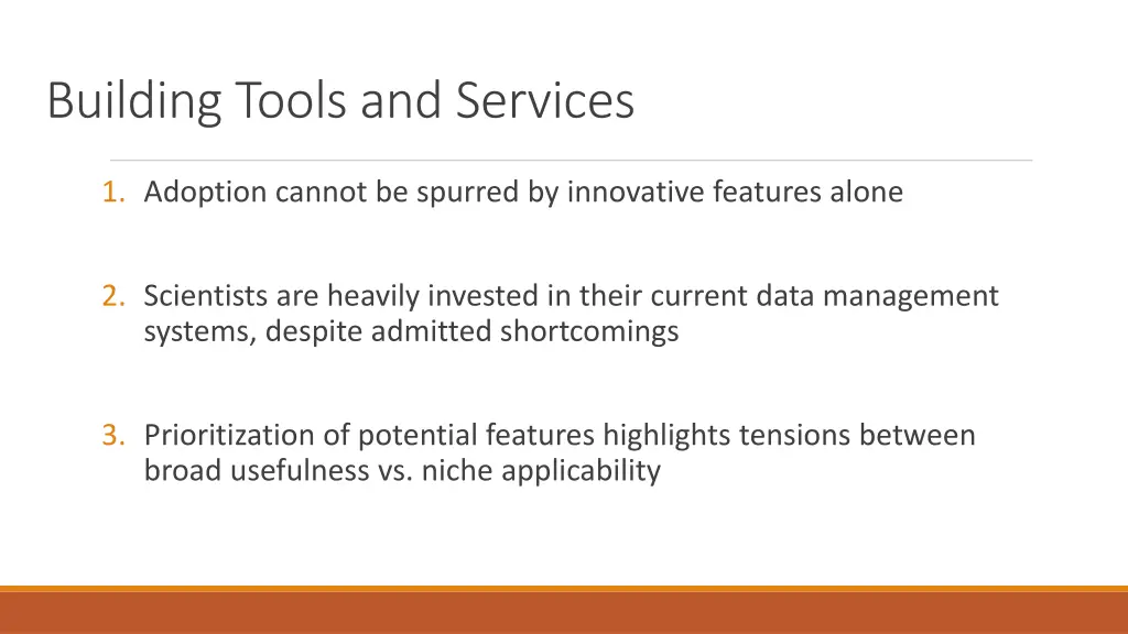 building tools and services