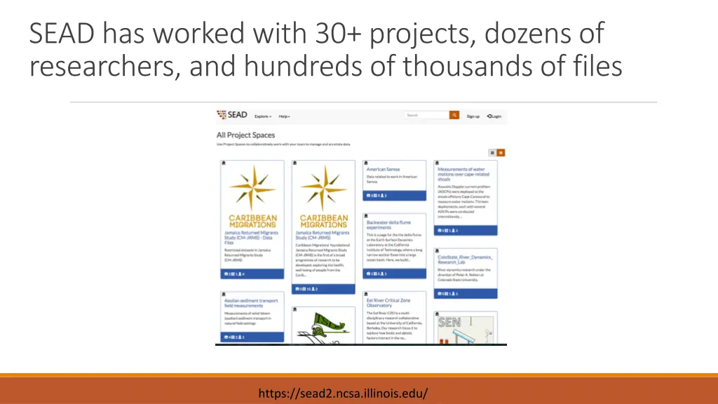 sead has worked with 30 projects dozens