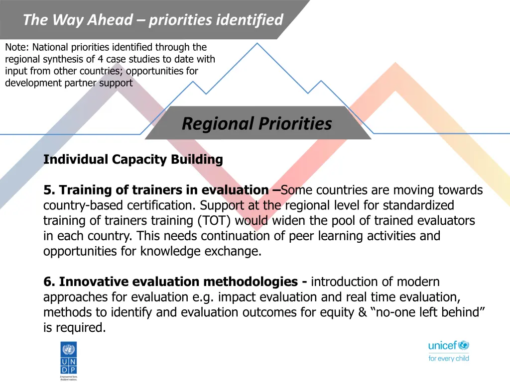 the way ahead priorities identified 2
