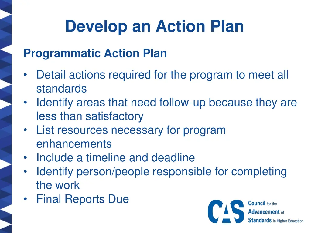 develop an action plan 1