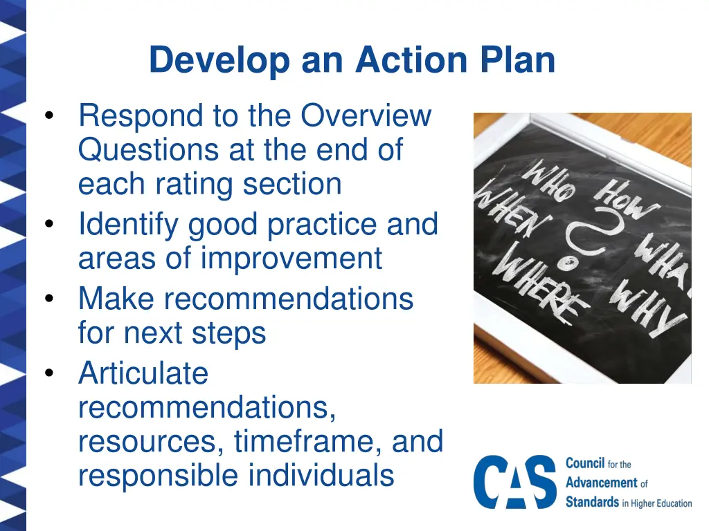 develop an action plan respond to the overview