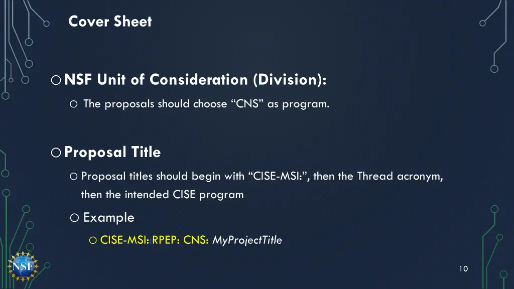 cover sheet