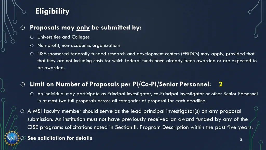 eligibility