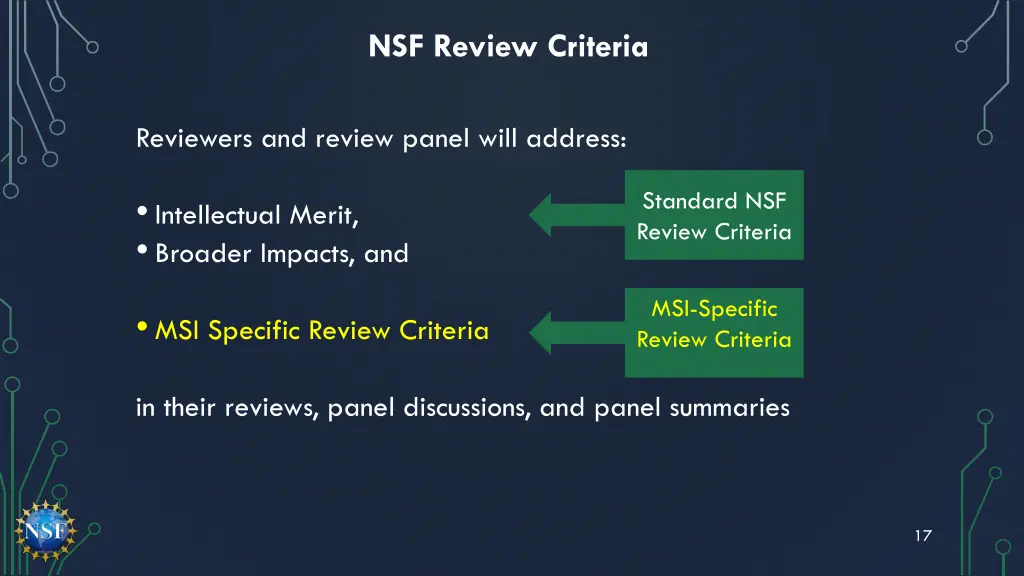 nsf review criteria