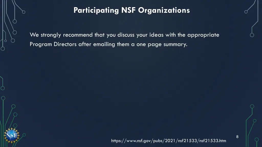 participating nsf organizations 1
