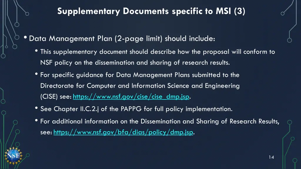 supplementary documents specific to msi 3