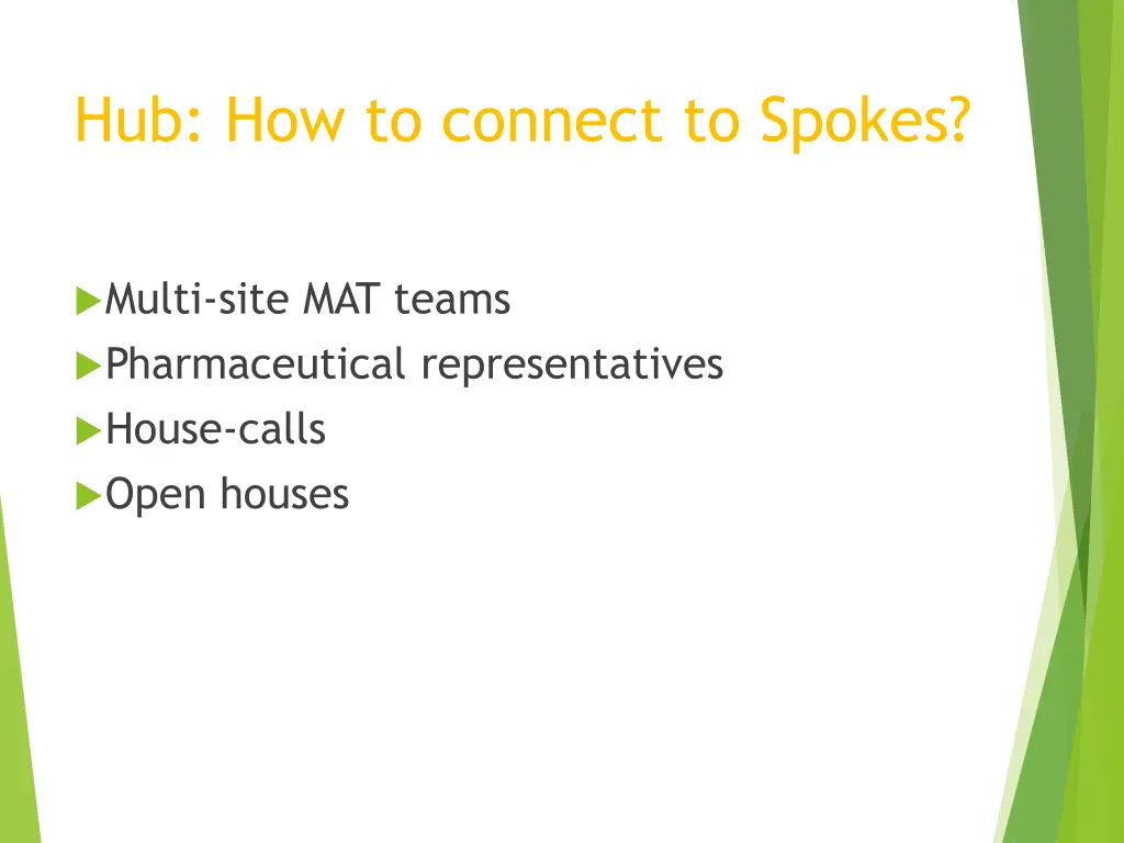 hub how to connect to spokes