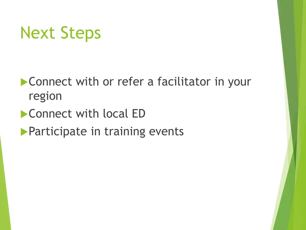 next steps