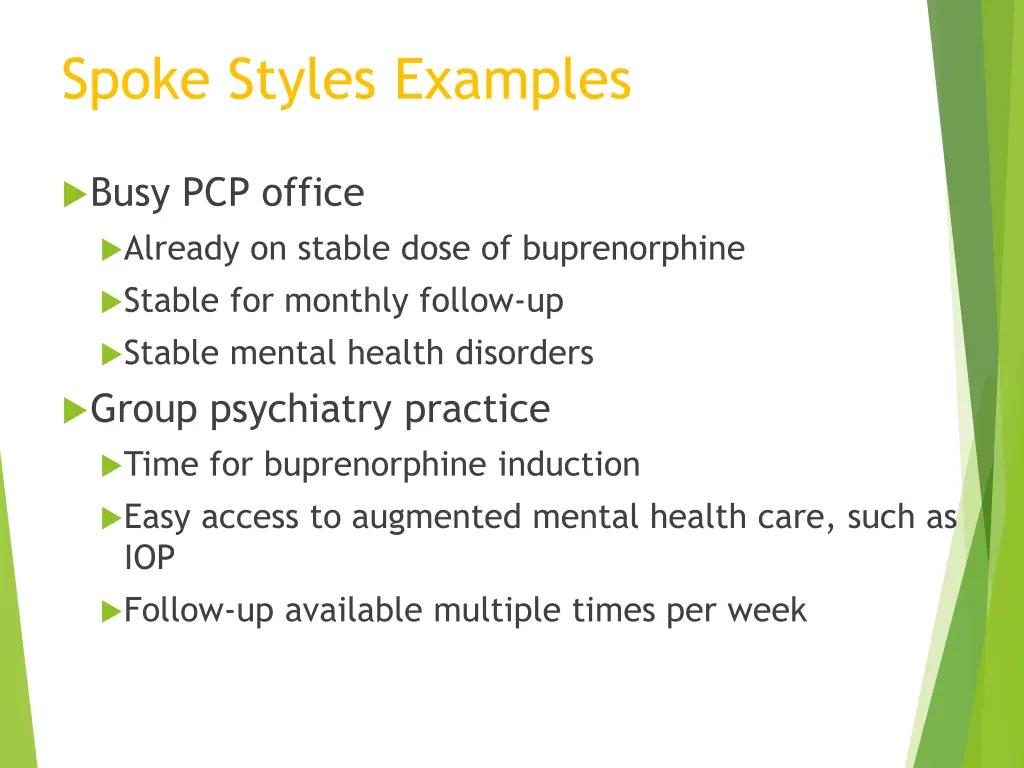spoke styles examples