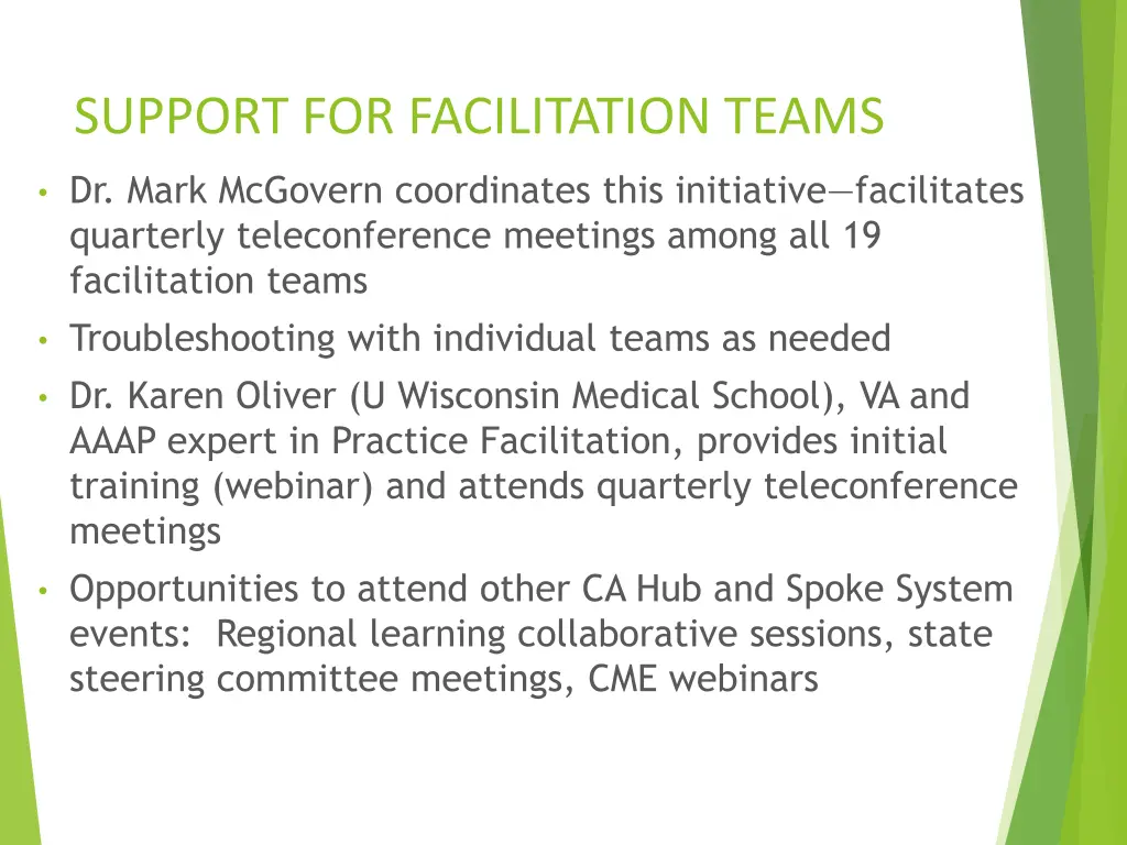 support for facilitation teams
