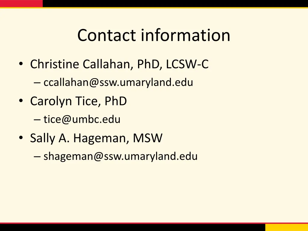 contact information